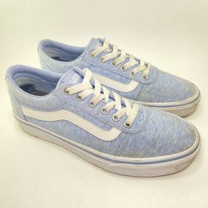 Vans Old Skool Skate Shoes Women's Size 8 Light Blue Heather Funfetti Thrashed